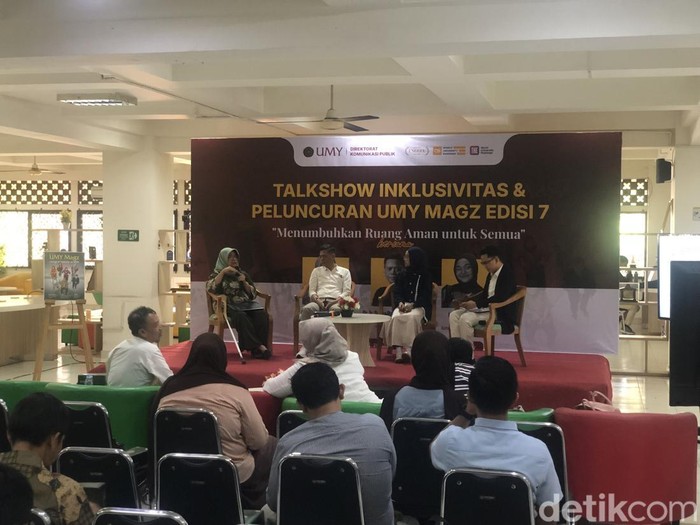 Talkshow Inklusivitas dan Launching UMY Magz ke-7 di Public Space Gedung Perpustakaan Kampus Terpadu UMY, Senin (20/7/2026).
