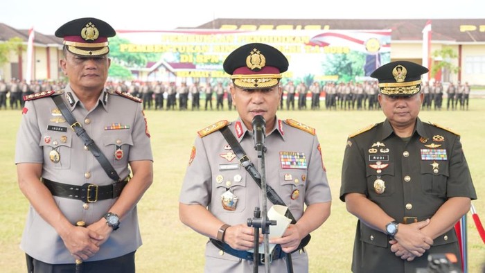Kapolda Riau Irjen Pol Herry Heryawan membuka Pendidikan Bintara Tahun Anggaran 2026 di SPN Polda Riau, Kampar, Senin (20/7/2026).