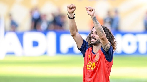 East Rutherford, United States - July 19: Marc Cucurella of Spain gestures after the FIFA World Cup 2026 Final match between Spain and Argentina at New York New Jersey Stadium on July 19, 2026 in East Rutherford, United States. (Photo by Harry Langer/DeFodi Images/DeFodi via Getty Images)