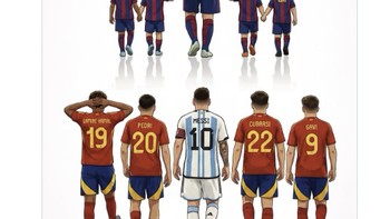 Messi telah mengantarkan junior Barca menjadi juara Piala Dunia.  Foto: via X.com