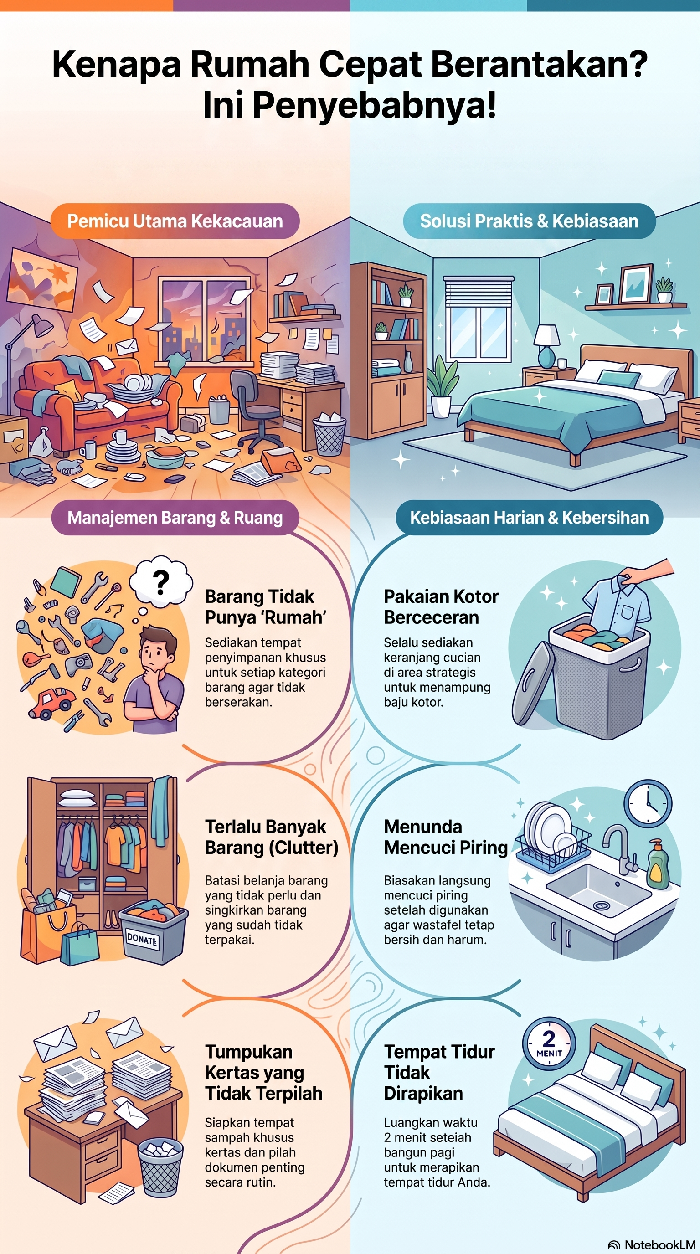 Penyebab Rumah Cepat Berantakan