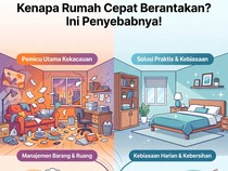 Infografis: 6 Alasan Rumah Cepat Berantakan Meski Baru Dirapikan