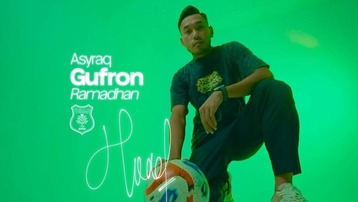 PSMS Medan mengumumkan rekrutan baru, Asyrad Gufron. (Foto: Instagram PSMS Medan)