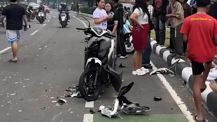 Tabrakan di Pakansari Bogor gegara Pemotor RX King Lawan Arah, 3 Orang Luka (Dok istimewa).