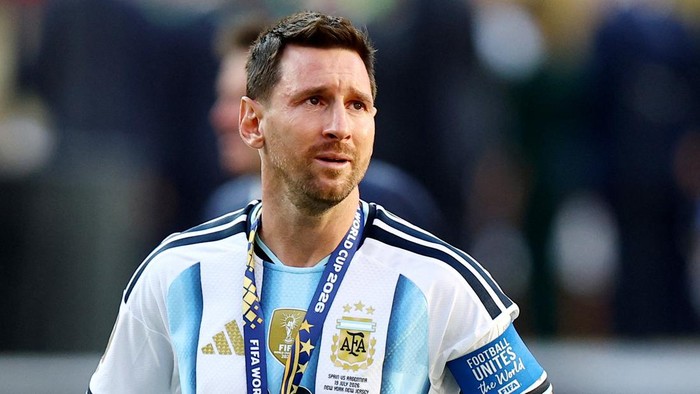 Soccer Football - FIFA World Cup 2026 - Final - Spain v Argentina - New York/New Jersey Stadium, East Rutherford, New Jersey, U.S. - July 19, 2026 Argentinas Lionel Messi looks dejected after losing the World Cup final REUTERS/Agustin Marcarian