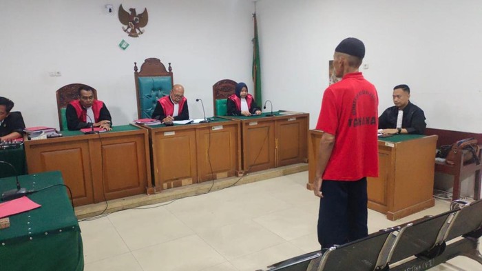 Terdakwa Yunas Gusworo jalani sidang vonis di Pengadilan Negeri (PN) Kelas I A Palembang