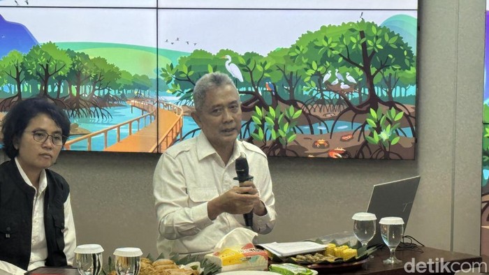 Deputi Bidang Tata Lingkungan dan Sumber Daya Alam Berkelanjutan KLH, Sigit Reliantoro, pada acara Temu Lingkungan di kantor KLH, Jakarta Selatan, Selasa (21/7/2026).