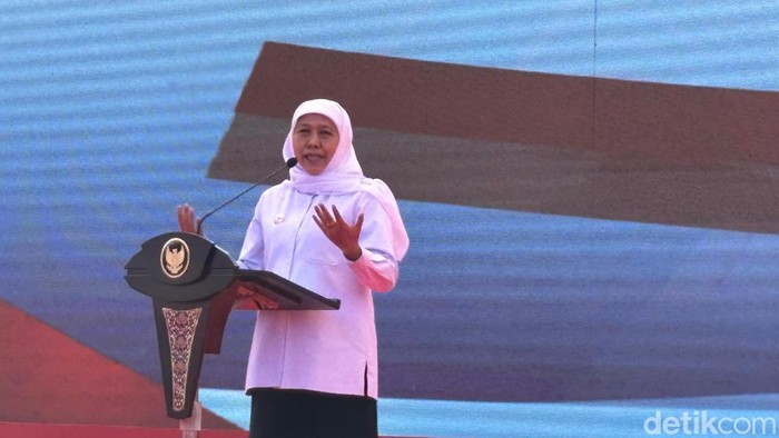 Gubernur Khofifah Indar Parawansa saat di Pamekasan