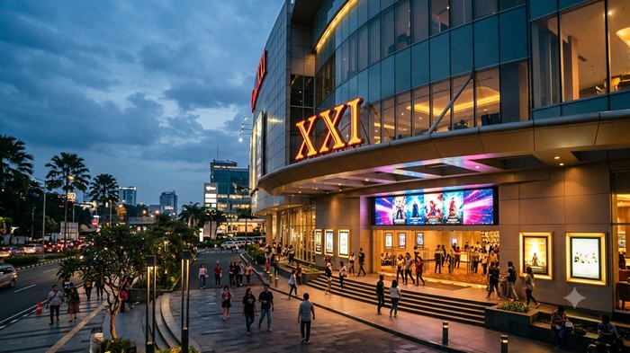 Ilustrasi bioskop Cinema XXI di Surabaya.