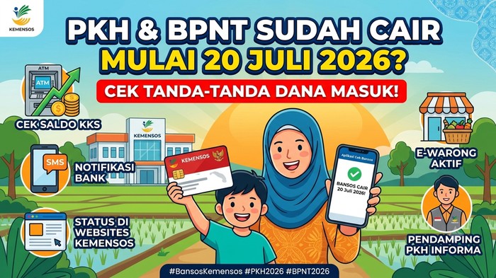 Ilustrasi pencairan bansos PKH dan BPNT Kemensos.