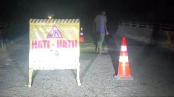 Viral Retak, Jalan Layang Trans Kalteng-Kalbar di Kobar Ditutup Sementara