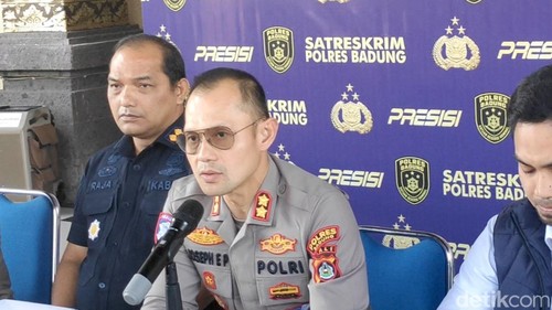 Kapolres Badung, AKBP Joseph Edward Purba saat konferensi pers pengungkapan kasus di Mapolres Badung, Senin sore (20/7/2026). (Agus Eka)