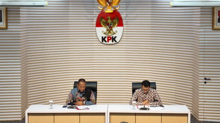 KPK gelar konferensi pers penetapan tersangka Bupati Lombok Barat Lalu Ahmad Zaini (Kurniawan/detikcom)