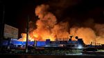 Mal di Ukraina Terbakar Kena Sasaran Drone Rusia