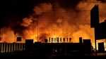 Mal di Ukraina Terbakar Kena Sasaran Drone Rusia