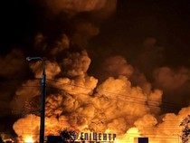 Mal di Ukraina Terbakar Kena Sasaran Drone Rusia