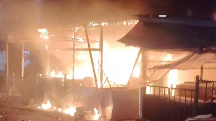 Kebakaran di Pasar Ciputat, Kota Tangerang Selatan.