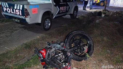 Lakalantas yang menyebabkan pemotor tewas di Jalan Buya Hamka Desa Rabakodo, Kecamatan Woha, Kabupaten Bima, NTB, pada Rabu (22/7/2026).