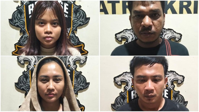 Para pelaku begal yang ditangkap polisi di Lampung Utara