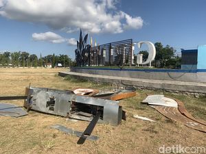 Kondisi Taman Kota Giri Menang, Proyek Rp 6,6 M yang Jerat Bupati Lobar ke KPK