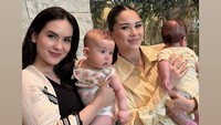 Alyssa Daguise bertemu Steffi Zamora di Bali. Lucu banget mereka sambil menggendong anaknya masing-masing. (Foto: dok Instagram alyssadaguise)