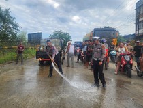 Truk CPO Terlibat Kecelakaan Beruntun di Bengkalis, Lalu Lintas Sudah Terurai