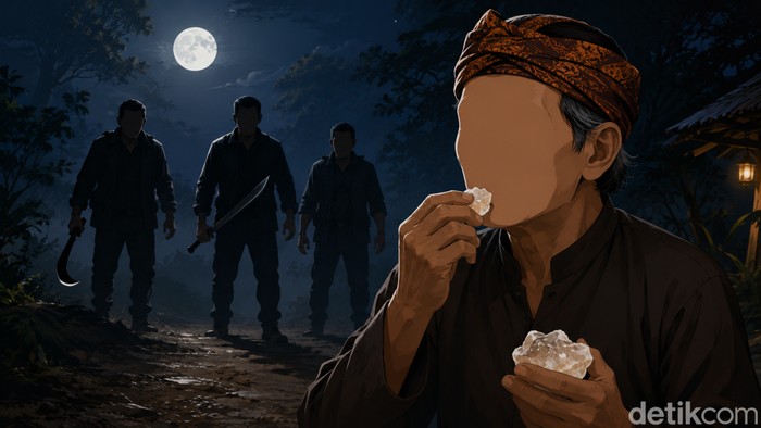 Ilustrasi dongeng melawan begal.