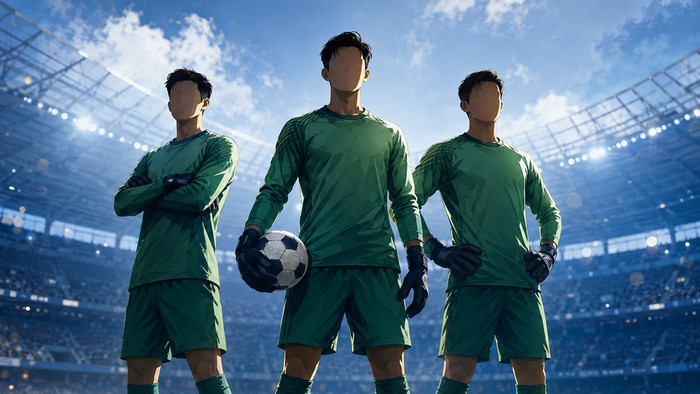 Ilustrasi kiper Persib.