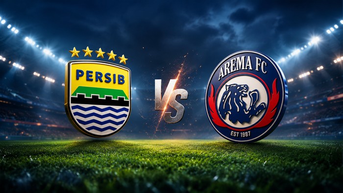 Ilustrasi Persib Bandung vs Arema FC.