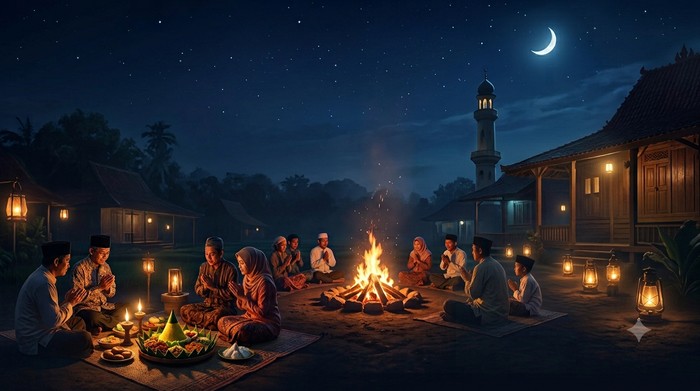Ilustrasi Rebo Wekasan dan tradisi di Jawa.