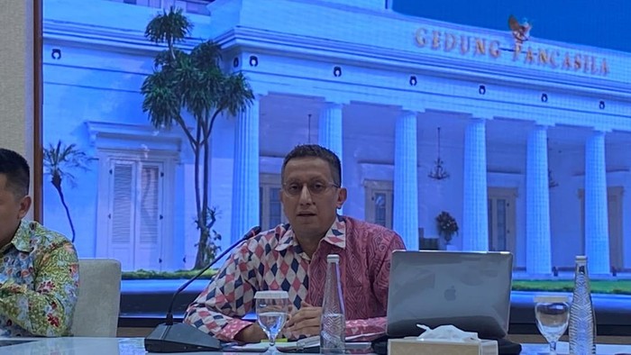 Juru Bicara Kemlu Vahd Nabyl Mulachela (Dwi/detikcom)