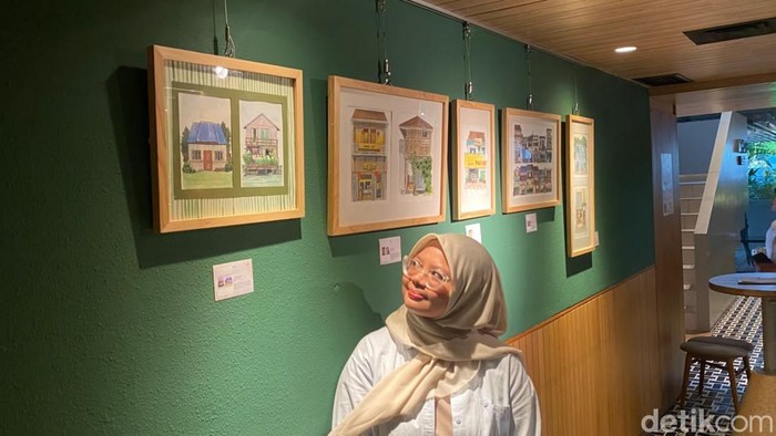Karya seniman bernama Lila yang dipamerkan di Artotel Casa Kuningan, Jakarta
