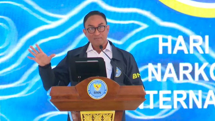 Kepala BNN RI, Komjen Suyudi Ario Seto, dalam acara Peringatan Hari Anti Narkotika Internasional di Lido Bogor pada Kamis (23/7/2026) (dok BNN)
