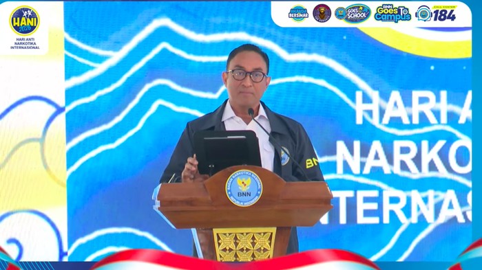 Kepala BNN RI, Komjen Suyudi Ario Seto, dalam acara Peringatan Hari Anti Narkotika Internasional di Lido Bogor pada Kamis (23/7/2026) (dok BNN)