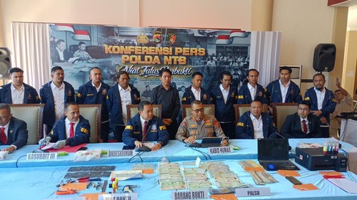 Konferensi pers Ditreskrimum Polda NTB, Kamis (23/7/2026). (Foto : Abdurrasyid Efendi/detikBali)
