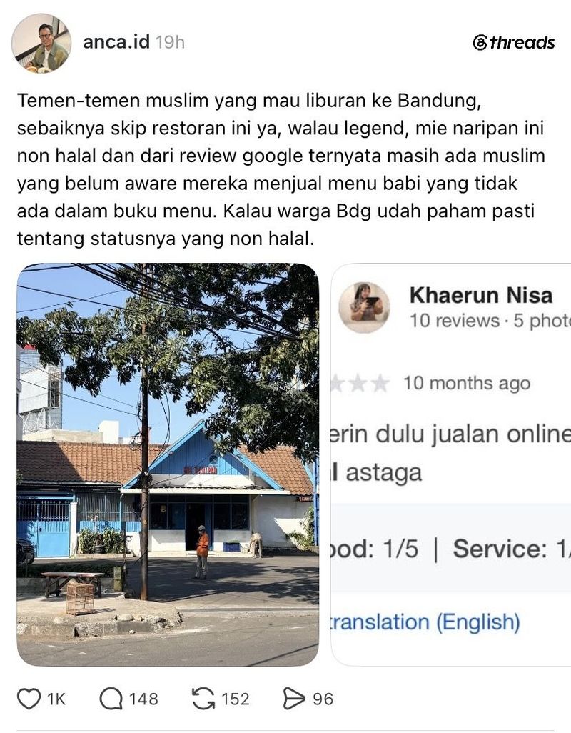 status kehalalan Mie Naripan Bandung