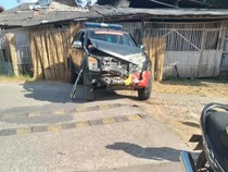 Mobil Polisi Ringsek Tertabrak KA di Perlintasan Tapen Bantul