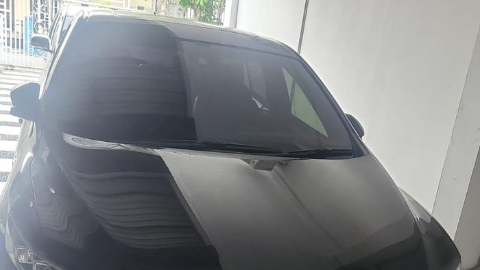 Mobil Toyota Harrier yang disita Bareskrim dari buron kasus narkoba (dok. Polisi)