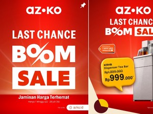 Kejar AZKO Last Chance BOOMSALE, Cek Promo Menariknya di Sini