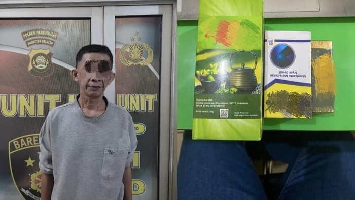 Tampang pelaku saat diamankan oleh pihak kepolisian