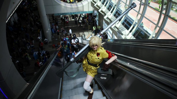 Attendees arrive for the opening day of Comic-Con International in San Diego, California, U.S. July 23, 2026. REUTERS/Daniel Cole