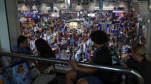 Attendees arrive for the opening day of Comic-Con International in San Diego, California, U.S. July 23, 2026. REUTERS/Daniel Cole