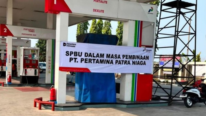 SPBU yang sedang dibina Pertamina Patra Niaga
