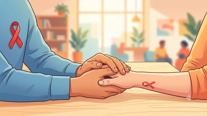 Ilustrasi penyintas HIV.
