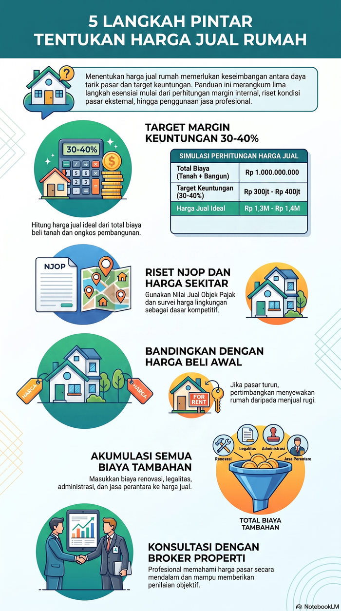 Infografis cara menentukan harga jual properti