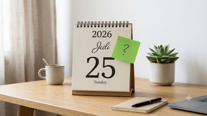 Kalender 25 Juli 2026