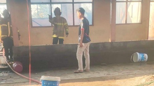 Kebakaran di Ponpes Nujumul Huda di Dusun Batu Samban, Desa Lembar Selatan, Kecamatan Lembar, Lombok Barat, Jumat (24/7/2026) sekitar 16.10 Wita.