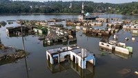 Kemarau Singkap Jejak Kampung Tenggelam di Bendungan Karian