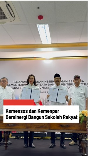 Kemensos dan Kemenpar Bersinergi Bangun Sekolah Rakyat