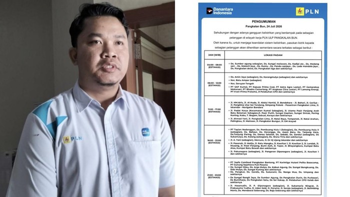 Manajer PT PLN (Persero) ULP Pangkalan Bun Agung Darmawan.